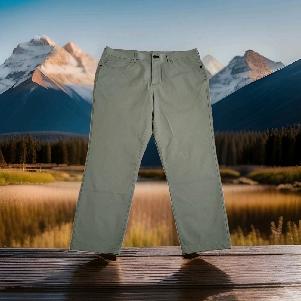 🌲Public Rec Gamechanger Pants Men 36x28 Green 5-Pocket Stretch Performance Golf